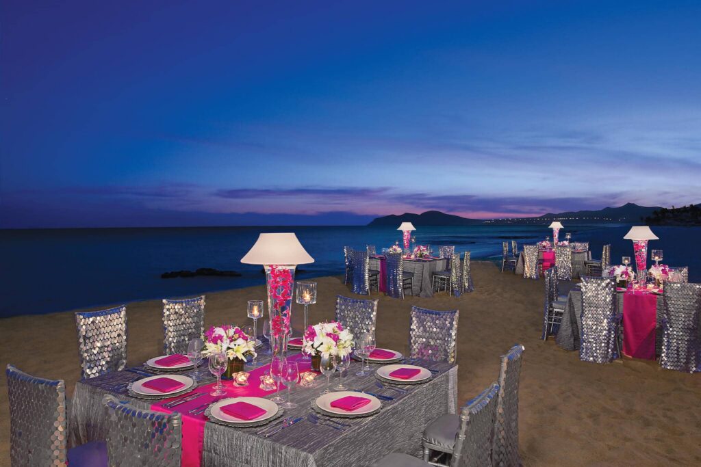 beach wedings private diner dreams hotel